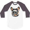blue and tan frenchie 3/4 Sleeve Shirt