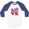 star spangled hammered 3/4 Sleeve Shirt