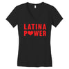 latina power with heart Women's V-Neck T-Shirt