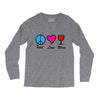 peace love wine Long Sleeve Shirts