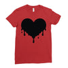dripping heart melting heart Ladies Fitted T-Shirt