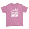 Camper Couple Girl White Youth Tee