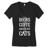 read books drink coffee eat chocolate pet cats Women's V-Neck T-Shirt