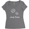 lucky fuers dice Women's Triblend Scoop T-shirt