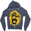 lion yellow Zipper Hoodie