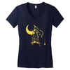 the moon Women's V-Neck T-Shirt