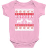 reindeer christmas ugly sweater Baby Bodysuit