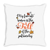 my favorite season is the fall of the patriarchy Throw Pillow
