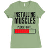 new installing muscle Ladies Fitted T-Shirt