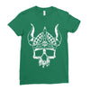 viking skull Ladies Fitted T-Shirt