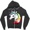 rainbow unicorn Zipper Hoodie