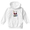 Easter Bunny Face Too Hip To Hop Youth Hoodie