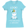 look i've created a unicorn Ladies Fitted T-Shirt
