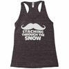 mustaching through snow Racerback Tank