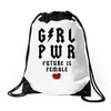 Girl Power Future Is Female Drawstring Bags
