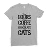 read books drink coffee eat chocolate pet cats Ladies Fitted T-Shirt