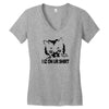 i iz on your shirt funny lolcat geek nerd tee cat Women's V-Neck T-Shirt