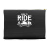 born to ride funny Accessory Pouches