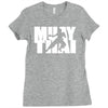 muay thai mma gym sport gym train Ladies Fitted T-Shirt