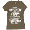 Super Cool Poppy Of A Freaking Awesome Granddaughter Ladies Fitted T-Shirt