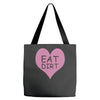 pink heart eat dirt ! t shirt   heart eat dirt graphic Tote Bags