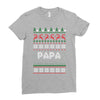 ugly christmas papa Ladies Fitted T-Shirt