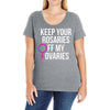 keep your rosaries off my ovaries Ladies Curvy T-Shirt