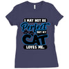 I May Not Be Perfect But My Cat Loves Me Ladies Fitted T-Shirt