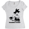 Goku Training T-Shirt Women's Triblend Scoop T-shirt