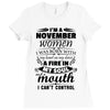 I Am A November Women Ladies Fitted T-Shirt