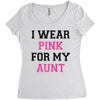 i wear pink for my aunt breast cancer Women's Triblend Scoop T-shirt