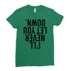 i'll never let you down Ladies Fitted T-Shirt