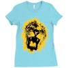 lion yellow Ladies Fitted T-Shirt