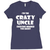 i'm the crazy uncle Ladies Fitted T-Shirt