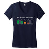 leave me alone introvert humor Women's V-Neck T-Shirt