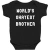 world's okayest brother Baby Bodysuit