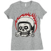 skull biker Ladies Fitted T-Shirt