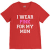 i wear pink for my mom breast cancer V-Neck Tee