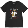my boxer is my valentine1 V-Neck Tee
