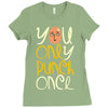 you only punch once Ladies Fitted T-Shirt