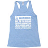 warning due to the rising cost of ammo Racerback Tank