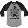 You Cant Scare Me I am Biker Grandfather 3/4 Sleeve Shirt