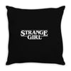 strange girl Throw Pillow