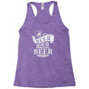beer does not ask questions Racerback Tank