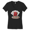 lucky devil gambling cards Women's V-Neck T-Shirt