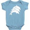 three dolphins Baby Onesie