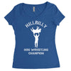 hillbilly hog wrestling champ  funny  comic wrestling redneck Women's Triblend Scoop T-shirt