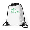 thc pot leaf molecule Drawstring Bags