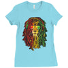 rasta lion Ladies Fitted T-Shirt