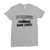 commas save lives Ladies Fitted T-Shirt